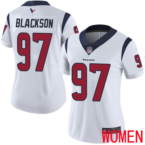 Houston Texans Limited White Women Angelo Blackson Road Jersey NFL Football 97 Vapor Untouchable